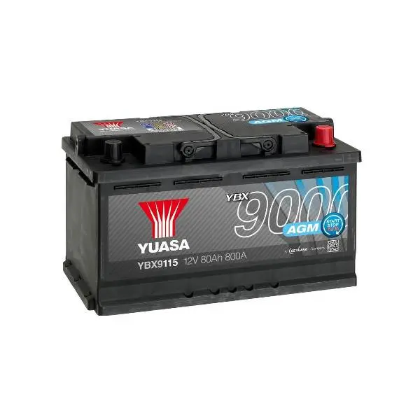Купить Гелевый аккумулятор Yuasa 80Ah AGM Start Stop Plus (0) YBX9115