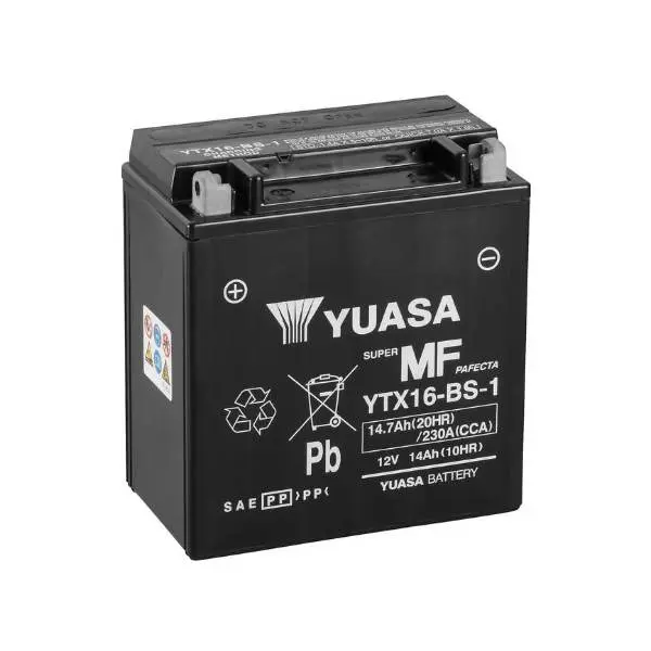 Купить Мото аккумулятор Yuasa 14,7Ah  MF VRLA (сухозаряженный)