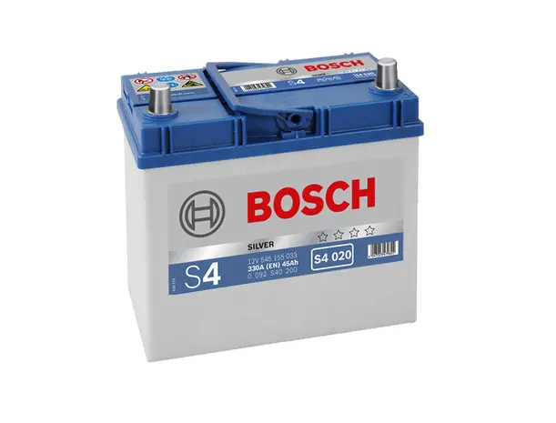 Купить Аккумулятор Bosch 45Ah S4 Silver (0) 330A Asia тонкая клемма