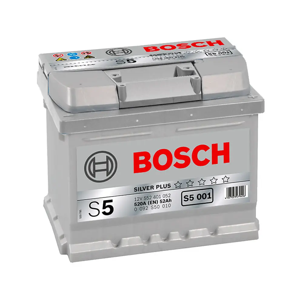 Купить Аккумулятор Bosch 52Ah S5 Silver (0) 520A S5001
