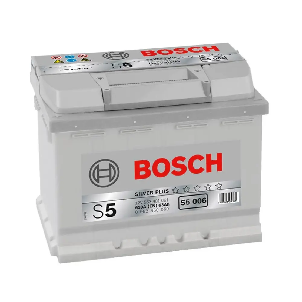 Купить Аккумулятор Bosch 63Ah S5 Silver (1) 610A S5006 левый плюс