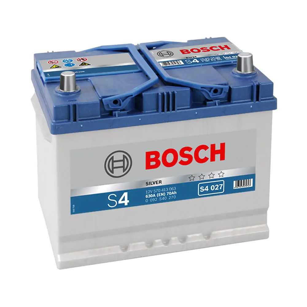 Купить Аккумулятор Bosch 70Ah S4 Silver (1) 630A Asia S4027 левый плюс