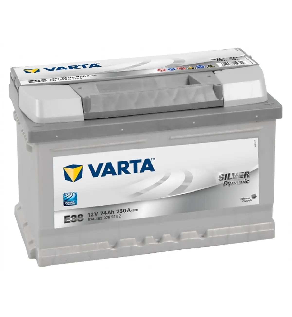 Купить Аккумулятор Varta 6CT-74 Ah Silver Dynamic (0) 750A (E38)