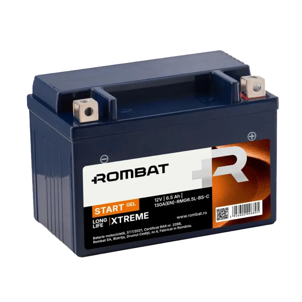 Мото акумулятор Rombat Start GEL 6.5Ah 130A RMG6.5L-BS-C