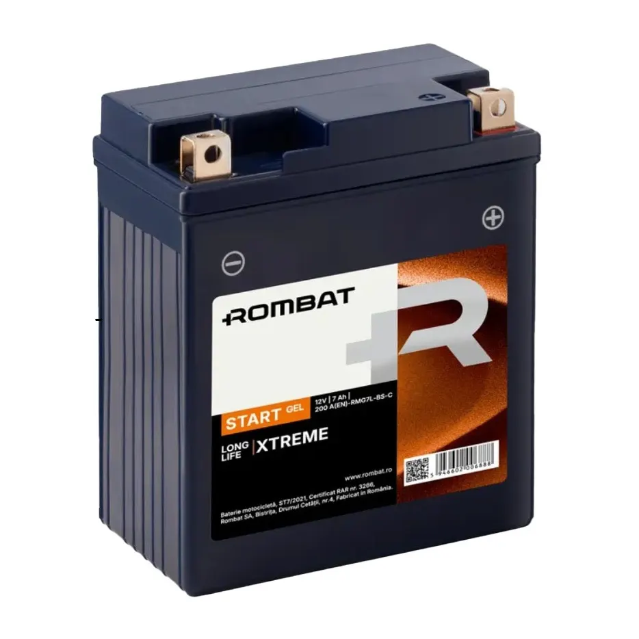Мото аккумулятор Rombat Start GEL 7Ah 200A RMG7L-BS-C