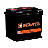 Аккумулятор Starta 50 Ah 420A 6СТ-50 R/L+